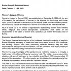 Women's League of Burma's Statements to Burma Summit